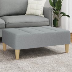 Vidaxl Stolček za noge svetlo siv 77x55x31 cm blago