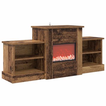 Vidaxl Električni kamin Star les 110 x 30 x 50 cm Inženirski les