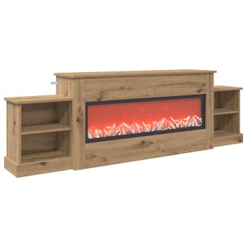 Vidaxl Električni kamin Artisan hrast 177 x 30 x 56,5 cm