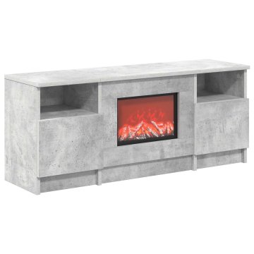 Vidaxl Električni kamin Beton 98 x 28,5 x 40,5 cm Inženirski les