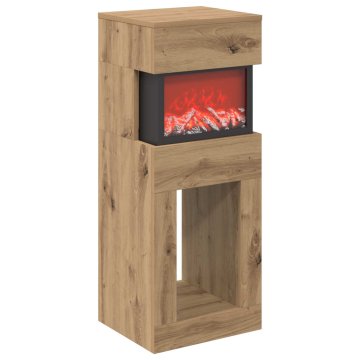 Vidaxl Električni kamin Artisan hrast 35 x 30 x 86 cm Inženirski les