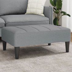 Vidaxl Stolček za noge svetlo siv 77x55x31 cm blago