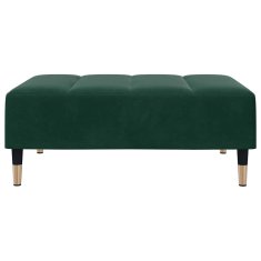 Vidaxl Stolček za noge temno zelen 77x55x31 cm žamet