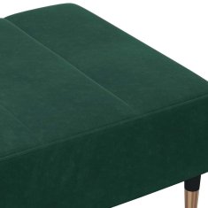 Vidaxl Stolček za noge temno zelen 77x55x31 cm žamet