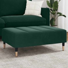 Vidaxl Stolček za noge temno zelen 77x55x31 cm žamet