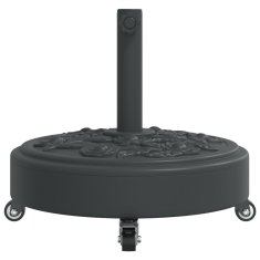 Vidaxl Podstavek za senčnik s kolesi Ø38/48 mm palice 27 kg okrogel