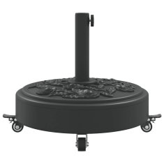 Vidaxl Podstavek za senčnik s kolesi Ø38/48 mm palice 27 kg okrogel
