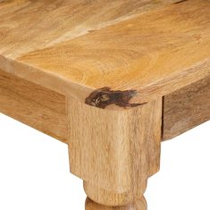 Vidaxl Klubska miza Rjava 110 x 55 x 40 cm Masiven les manga