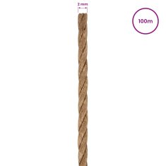 Vidaxl Vrv iz jute 10 kos 20 mm 100 m Naravna 100% Tossa jute