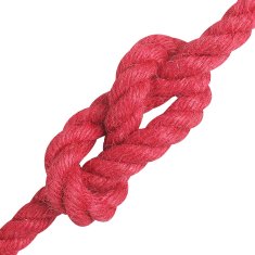 Vidaxl Vrv iz jute 10 mm Rdeča 100% Tossa jute