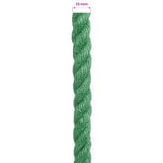 Vidaxl Vrv iz jute 10 mm Zelena 100% Tossa jute