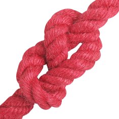 Vidaxl Vrv iz jute 14 mm Rdeča 100% Tossa jute