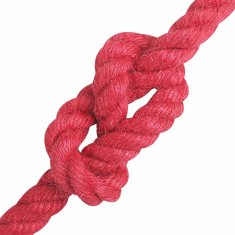 Vidaxl Vrv iz jute 12 mm Rdeča 100% Tossa jute