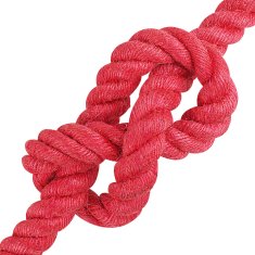 Vidaxl Vrv iz jute 16 mm Rdeča 100% Tossa jute