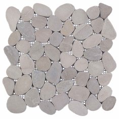 Vidaxl Pebble ploščice Taupe 30 x 30 cm Rečni prod