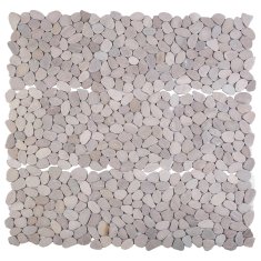 Vidaxl Pebble ploščice Taupe 30 x 30 cm Rečni prod