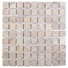Vidaxl Mozaik ploščice Krem 30 x 30 cm Marmor
