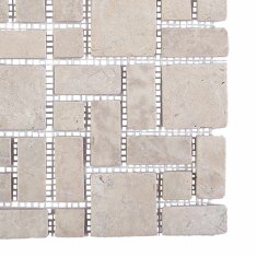 Vidaxl Mozaik ploščice Krem 30 x 30 cm Marmor