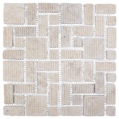 Vidaxl Mozaik ploščice Krem 30 x 30 cm Marmor