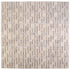 Vidaxl Mozaik ploščice Krem 30 x 30 cm Marmor