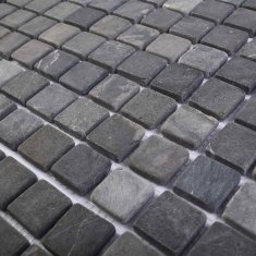 Vidaxl Mozaik ploščice Siva 30 x 30 cm Marmor