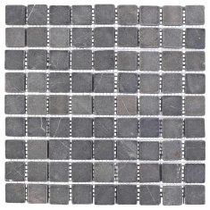 Vidaxl Mozaik ploščice Siva 30 x 30 cm Marmor
