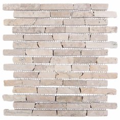 Vidaxl Mozaik ploščice Krem 30 x 30 cm Marmor