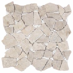 Vidaxl Mozaik ploščice Krem 30 x 30 cm Marmor
