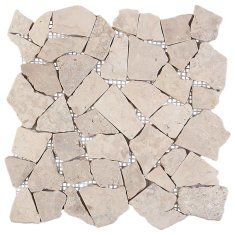Vidaxl Mozaik ploščice Krem 30 x 30 cm Marmor