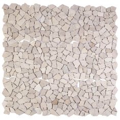 Vidaxl Mozaik ploščice Krem 30 x 30 cm Marmor