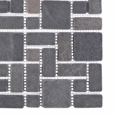Vidaxl Mozaik ploščice Siva 30 x 30 cm Marmor