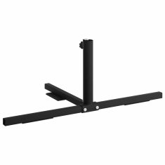 Vidaxl Okvir osnove za polovični dežnik Črna Jeklo for 32-38 mm Pole