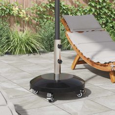 Vidaxl Osnovna granitna osnova s kolesi za palice premera 40-50 mm