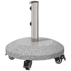 Vidaxl Osnova za dežnik iz granita s kolesi za palice premera 4-5 cm