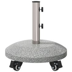 Vidaxl Osnova za dežnik iz granita s kolesi za palice premera 4-5 cm