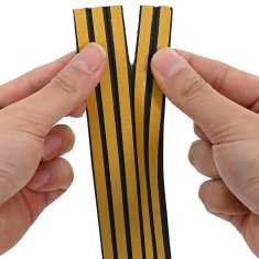 Vidaxl Samolepilni tesnilni trak za okna 8 x 2 mm 25 m Črna EPDM pena