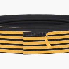 Vidaxl Samolepilni tesnilni trak za okna 8 x 2 mm 25 m Črna EPDM pena