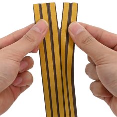 Vidaxl Samolepilni tesnilni trak za okna 8 x 2 mm 25 m Rjava EPDM pena