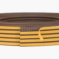 Vidaxl Samolepilni tesnilni trak za okna 8 x 2 mm 25 m Rjava EPDM pena
