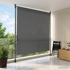 Vidaxl Zunanja Rolfa Svetlo siva 100 x 270 cm