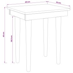 Vidaxl Stol za toaletno mizico FAUSKE Bela 40 x 33 x 45 cm