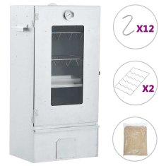 Vidaxl Žar za dimljenje z 1 kg sekancev 44,5x29x83 cm