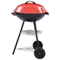 Vidaxl Prenosni XXL žar na oglje s kolesi 44 cm