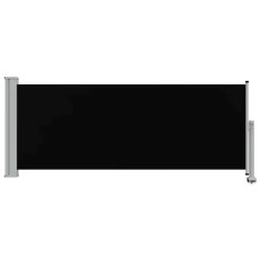 Vidaxl Zložljiva stranska tenda za teraso 100x300 cm črna
