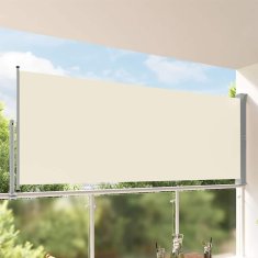 Vidaxl Zložljiva stranska tenda za teraso 140x300 cm krem