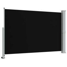 Vidaxl Zložljiva stranska tenda za teraso 160x300 cm črna