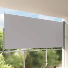 Vidaxl Zložljiva stranska tenda za teraso 160x300 cm siva