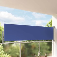 Vidaxl Zložljiva stranska tenda za teraso 100x300 cm modra