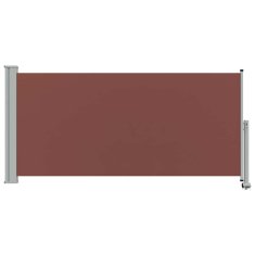 Vidaxl Zložljiva stranska tenda za teraso 120x300 cm rjava