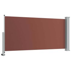 Vidaxl Zložljiva stranska tenda za teraso 120x300 cm rjava